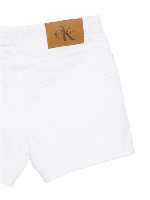 Shorts bambina Calvin Klein bianchi Calvin Klein Kids | LVCKSJC18GYAF